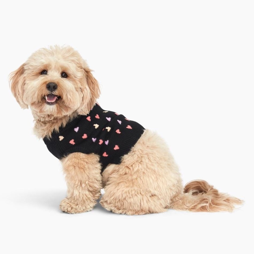 NAADAM 100% Cashmere Heart Dog Sweater - Large